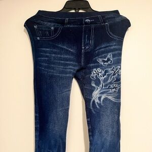 Dark blue jeggins ( one size)
